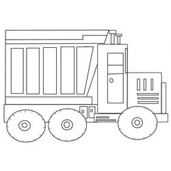 Dump Truck (Transportation) coloring page #201992 to print and color