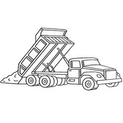Dump Truck (Transportation) coloring page #202013 to print and color