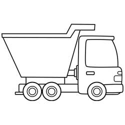Coloring pages: Dump Truck - Free Printable Coloring Pages