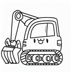 Excavator (Transportation) coloring page #187889 to print and color