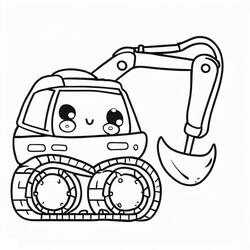 Coloring pages: Excavator - Free Printable Coloring Pages