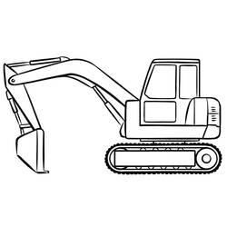 Excavator (Transportation) coloring page #187904 to print and color