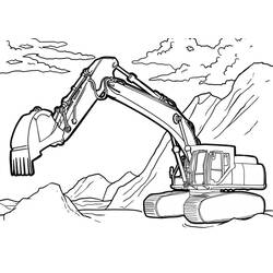 Excavator (Transportation) coloring page #187932 to print and color