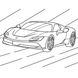 Coloring page: Ferrari (Transportation) #186868 - Free Printable Coloring Pages