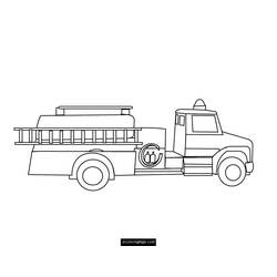Coloring page: Firetruck (Transportation) #135832 - Free Printable Coloring Pages