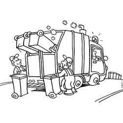Coloring pages: Garbage Truck - Free Printable Coloring Pages