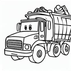 Coloring page: Garbage Truck (Transportation) #202062 - Free Printable Coloring Pages