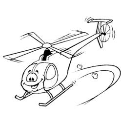 Coloring page: Helicopter (Transportation) #136032 - Free Printable Coloring Pages