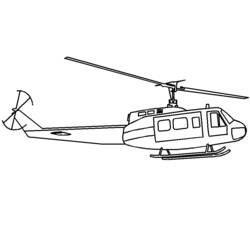 Coloring page: Helicopter (Transportation) #136064 - Printable coloring pages