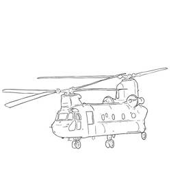 Coloring page: Helicopter (Transportation) #136083 - Printable coloring pages
