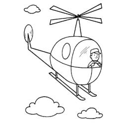 Coloring page: Helicopter (Transportation) #136095 - Free Printable Coloring Pages