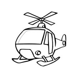 Coloring page: Helicopter (Transportation) #136100 - Printable coloring pages