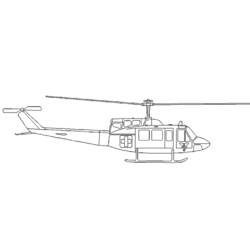 Coloring page: Helicopter (Transportation) #136143 - Printable coloring pages