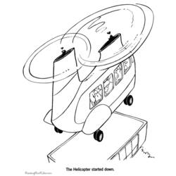 Coloring page: Helicopter (Transportation) #136149 - Free Printable Coloring Pages