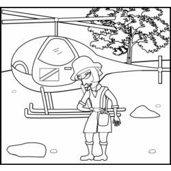 Coloring page: Helicopter (Transportation) #136227 - Free Printable Coloring Pages