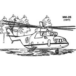 Coloring page: Helicopter (Transportation) #136229 - Printable coloring pages