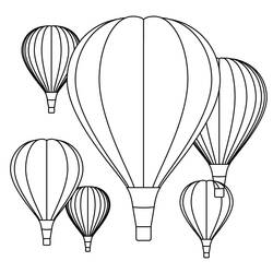 Coloring page: Hot air balloon (Transportation) #134583 - Free Printable Coloring Pages