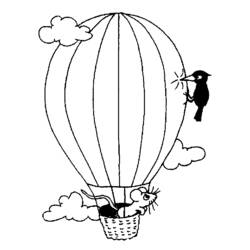 Coloring page: Hot air balloon (Transportation) #134591 - Free Printable Coloring Pages