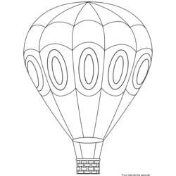 Coloring page: Hot air balloon (Transportation) #134599 - Printable coloring pages