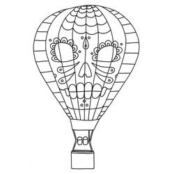 Coloring page: Hot air balloon (Transportation) #134600 - Free Printable Coloring Pages