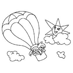 Coloring page: Hot air balloon (Transportation) #134601 - Free Printable Coloring Pages