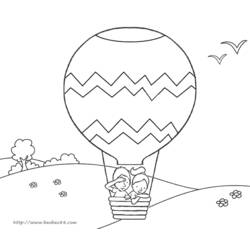 Coloring page: Hot air balloon (Transportation) #134604 - Free Printable Coloring Pages