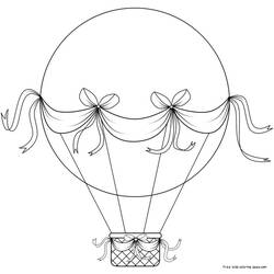 Coloring page: Hot air balloon (Transportation) #134615 - Free Printable Coloring Pages