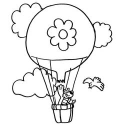 Coloring page: Hot air balloon (Transportation) #134619 - Free Printable Coloring Pages