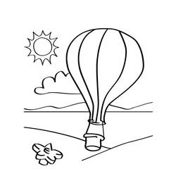 Coloring page: Hot air balloon (Transportation) #134641 - Free Printable Coloring Pages