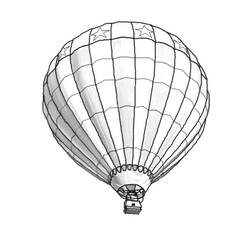 Coloring page: Hot air balloon (Transportation) #134647 - Printable coloring pages