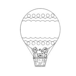 Coloring page: Hot air balloon (Transportation) #134665 - Free Printable Coloring Pages