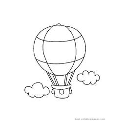 Coloring page: Hot air balloon (Transportation) #134671 - Printable coloring pages