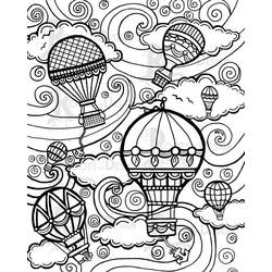 Coloring page: Hot air balloon (Transportation) #134682 - Printable coloring pages