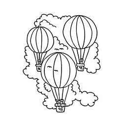 Coloring page: Hot air balloon (Transportation) #134699 - Free Printable Coloring Pages