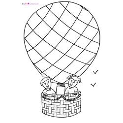 Coloring page: Hot air balloon (Transportation) #134704 - Printable coloring pages