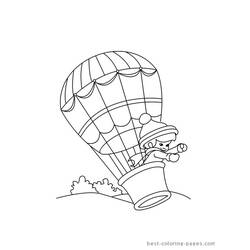Coloring page: Hot air balloon (Transportation) #134719 - Free Printable Coloring Pages