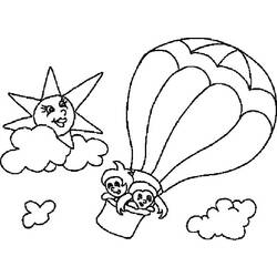 Coloring page: Hot air balloon (Transportation) #134720 - Free Printable Coloring Pages