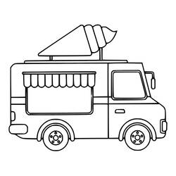 Coloring page: Ice Cream Truck (Transportation) #213361 - Free Printable Coloring Pages