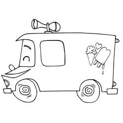 Coloring page: Ice Cream Truck (Transportation) #213363 - Free Printable Coloring Pages