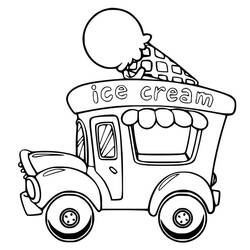Coloring page: Ice Cream Truck (Transportation) #213367 - Free Printable Coloring Pages