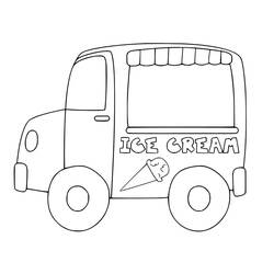 Coloring page: Ice Cream Truck (Transportation) #213370 - Free Printable Coloring Pages