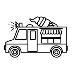 Coloring page: Ice Cream Truck (Transportation) #213378 - Free Printable Coloring Pages