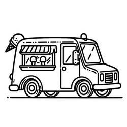 Coloring page: Ice Cream Truck (Transportation) #213379 - Free Printable Coloring Pages