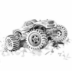 Coloring page: Monster Truck (Transportation) #141296 - Free Printable Coloring Pages