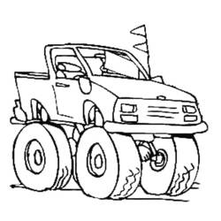 Coloring page: Monster Truck (Transportation) #141319 - Free Printable Coloring Pages
