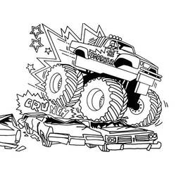 Coloring page: Monster Truck (Transportation) #141322 - Free Printable Coloring Pages