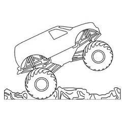 Coloring page: Monster Truck (Transportation) #141329 - Free Printable Coloring Pages