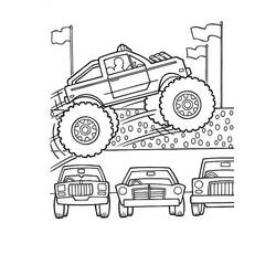 Coloring page: Monster Truck (Transportation) #141330 - Free Printable Coloring Pages