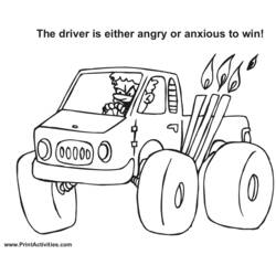 Coloring page: Monster Truck (Transportation) #141348 - Free Printable Coloring Pages