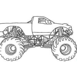 Coloring page: Monster Truck (Transportation) #141356 - Free Printable Coloring Pages